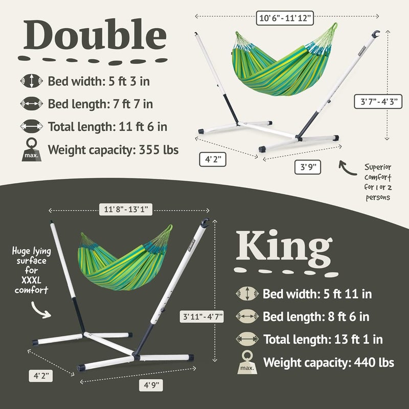 La Siesta® Brisa Lime Classic Hammock - Relaxation Outdoor Resistant, Weather Resistant Double Hammock, Authentic and Comfortable Relaxation - Image 3